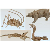 Puzzle Maquette 3D en Bois Lot X4
