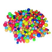 Perles bois vernies multicolores