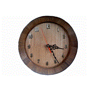 Pendule Horloge Tonneau en Chêne