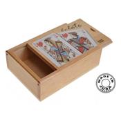 Coffret Belote Boîte à Cartes en Bois