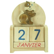 Calendrier Perpétuel en Bois petit Chien