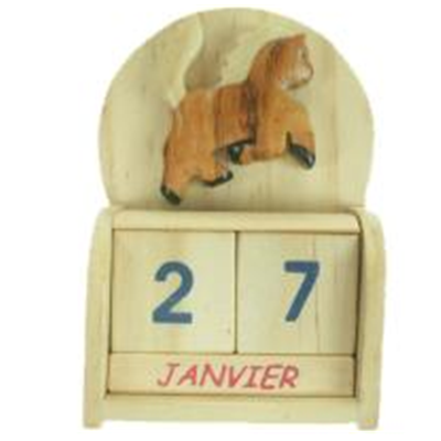 Calendrier Perpetuel en Bois Naturel