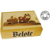 Coffret Belote Boîte à Cartes avec Jeu