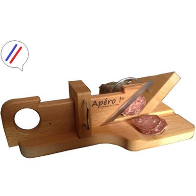 Guillotine/Mandoline à Saucisson en Bois avec Sécurité