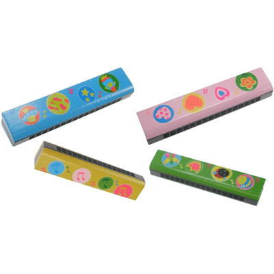 Harmonica en Bois Jouet Enfant Lot X4