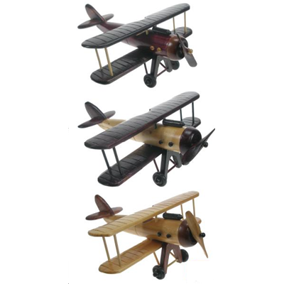 Avion en bois massif (lot de 3)