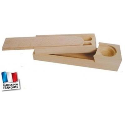 Plumier Double Boite à Glissière en Bois