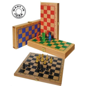 Jeu d'Echecs pliant en Bois Naturel