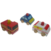 Voiture d'Urgence en Bois avec bruiteur