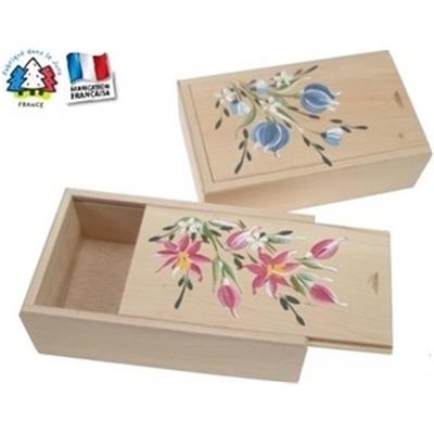 Boîte à Cartes en Bois Peint à la Main - Bois et Poterie.com