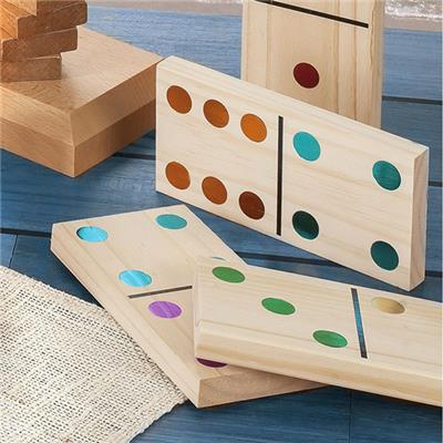 Dominos Géants en Bois Colorés