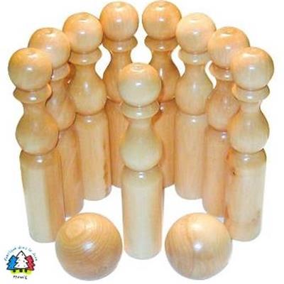 Jeu de Quilles en Bois Naturel 24cm