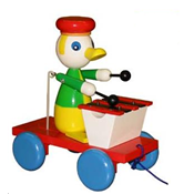 Jouet  Tirer en Bois Canard Xylophone