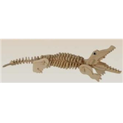 Puzzle Maquette 3D en Bois Naturel Crocodile