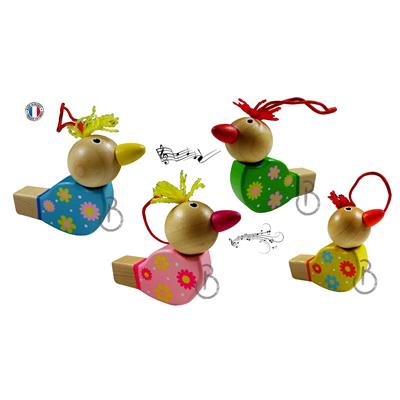 Sifflets en Bois Petit Oiseau Lot X4