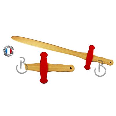 Epée en Bois Jouet Enfant Rouge 60 cm