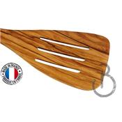 Spatule Galbée Striée en Bois d'Olivier 30 cm