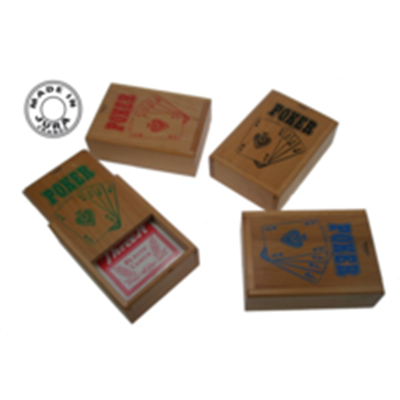 Coffret Jeu de Poker en Bois avec Cartes