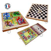 Jeux de Société x4 en Coffret (pions bois)