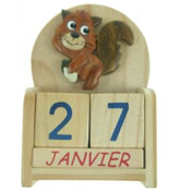 Calendrier Perpétuel petit Chat en Marqueterie