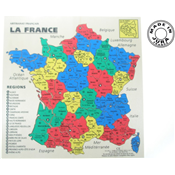 Puzzle en Bois Carte de France Découpée par Départements