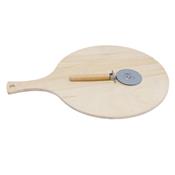 Planche et pelle  pizza en bois