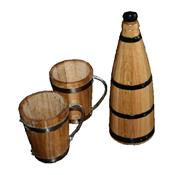 Bouteille en Bois de Chêne Massif 1.5l