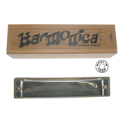 Harmonica Véritable avec Plumier en Bois