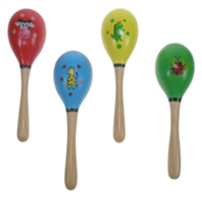 Maracas en Bois Décoré