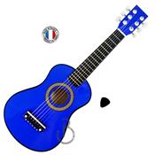 Guitare en Bois pour Enfants Couleur Bleue