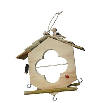 Mangeoire à Oiseaux Design en Bois Naturel