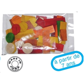 Sachet de 50 Jetons en Bois Multicolore