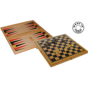 Jeu de Dames et Backgammon en Coffret Pliable