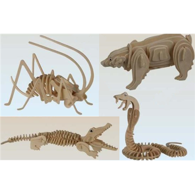Puzzle Maquette 3D en Bois Lot X4