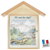 Boîte à Clés en Bois Déco Montagne