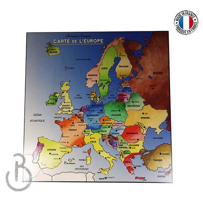 Puzzle Carte de l'Europe en Bois Naturel