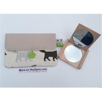 Pochette de Maquillage et son Double Miroir