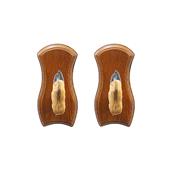 Porte-Fusils en Bois avec Vritable patte de Chevreuil