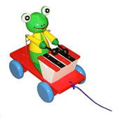 Jouet à Tirer en Bois Grenouille Xylophone