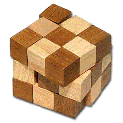 Casse Tête Cube en Bois Elastique