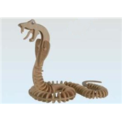 Puzzle Maquette 3D en Bois Naturel Serpent