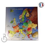 Puzzle Carte de l'Europe en Bois Naturel