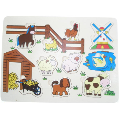 Puzzle en Bois Animaux de la Ferme