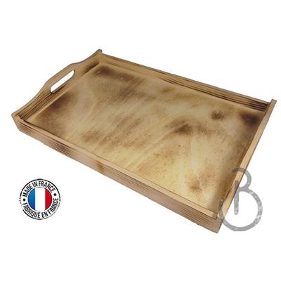 Plateau de Service en Bois Vieilli 47 x 30 cm